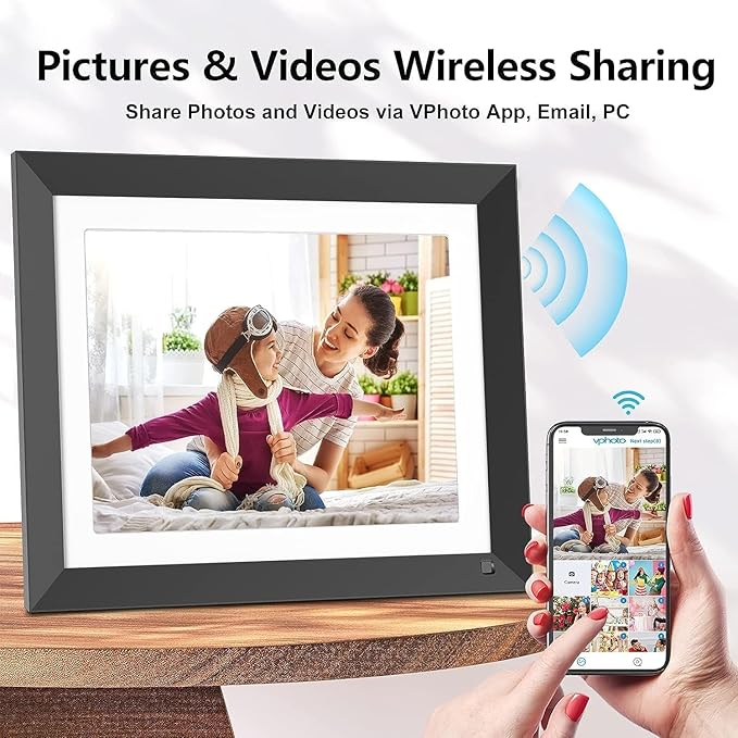 FULLJA Dual-WiFi Digital Photo Frame - 11-inch 32GB 2K Smart Digital Picture Frame, Motion Sensor, Full Function, Sharing Photos and Videos via App/Email Instantly, Unlimited Cloud Storage
