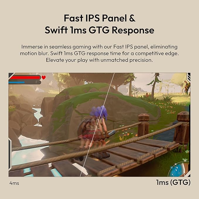 Pixio PX278 Wave Beige 27 inch 180Hz Refresh Rate QHD 1440p Resolution Fast IPS Panel 1ms GTG Response Time Beige Gaming Monitor with Adaptive Sync