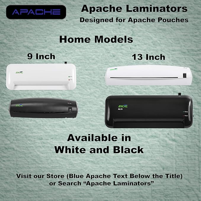 Apache Laminating Pouches 3 mil, for 8.5 x 11 inch Letter Size Paper, 9 x 11.5 inch Sheets, 100 Pack, Office and School Supplies, Thermal Laminator, Super Clear Sheets, 100-Pack, 3mil, Letter Sized