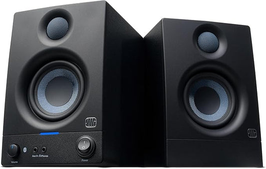 PreSonus Eris 3.5BT Studio Monitors, Pair — 3.5" Inch Powered Bookshelf Speakers, Stereo, Desktop Computer, Near Field Music Production, Audio Mixing Recording