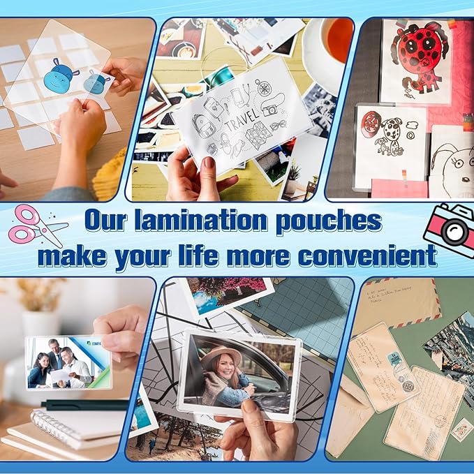 Index Card Laminating Pouches 3x5 File Card Laminating Pouches Lamination Pouches Recipe Card Laminating Pouches for Work Permits Pass Cards Student ID Cards (500, 3mil)