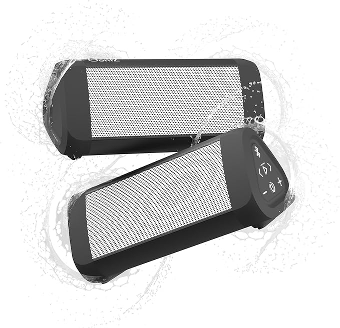 OontZ Ultra Portable Bluetooth Speaker 5.0, 2 Pack - IPX7 Waterproof, 14W Sound, 20-Hr Battery, 100ft Wireless Range, Deep Bass and Clear Audio, Durable Shower Speaker for Pool or Beach (White)