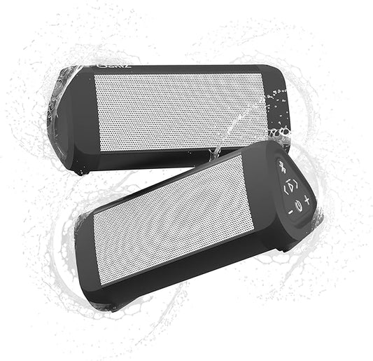 OontZ Ultra Portable Bluetooth Speaker 5.0, 2 Pack - IPX7 Waterproof, 14W Sound, 20-Hr Battery, 100ft Wireless Range, Deep Bass and Clear Audio, Durable Shower Speaker for Pool or Beach (White)