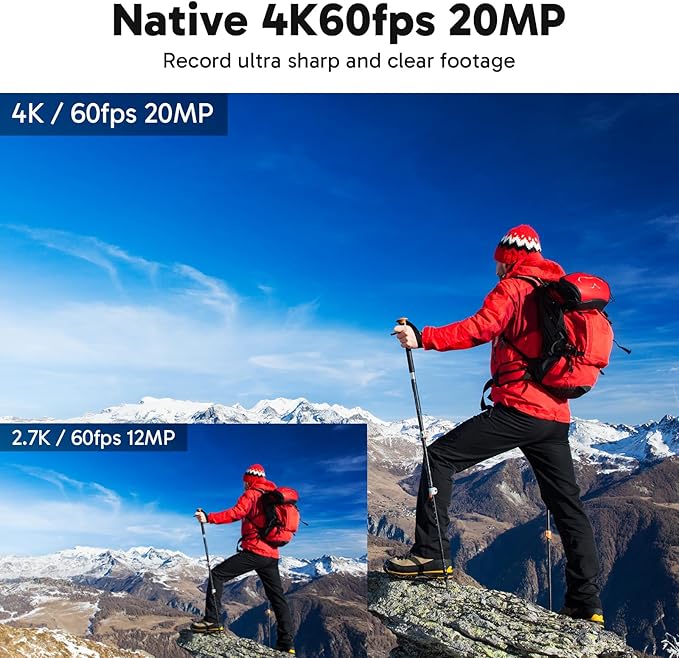 AKASO V50 Elite 4K60fps Action Camera with 128GB MicroSDXC U3 Memory Card Accessories Kit Bundle Voice Control EIS 131 feet Waterproof Camera 8X Zoom Remote Control