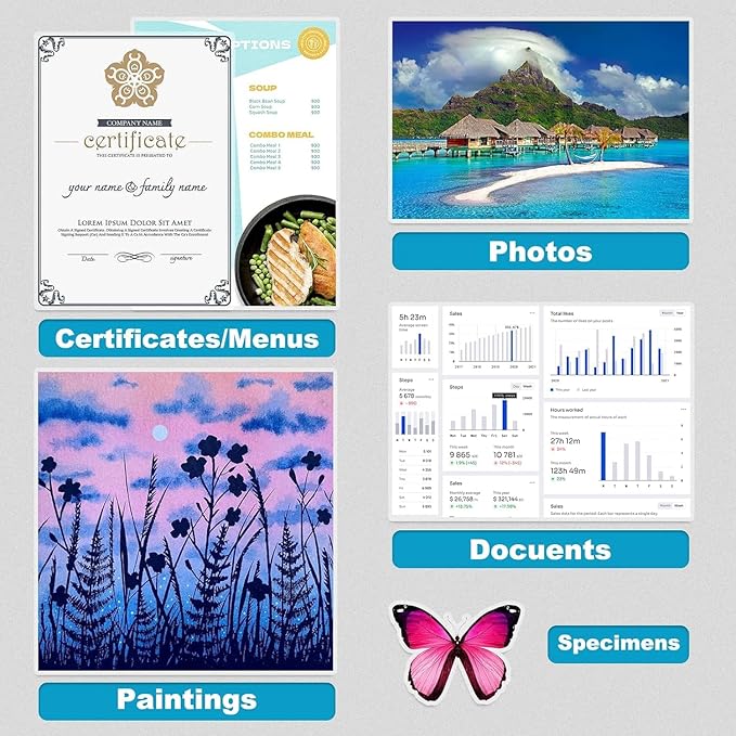 5 Mil Thermal Laminating Sheets, Holds 8.5 x 11 Inch Sheets, Clear Thermal Laminating Pouches for Laminator, 9 X 11.5-inches/Letter Size Thermal Laminating Paper, Round Corner 500 Pack