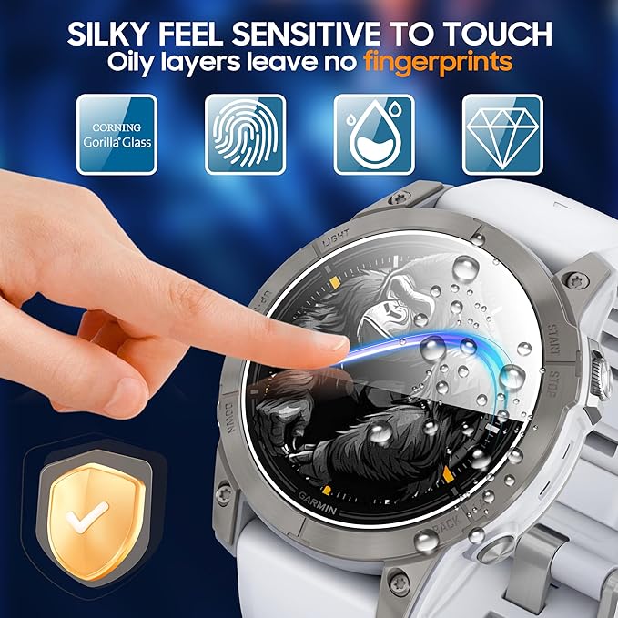 4+6 Pack for Garmin Epix Gen 2 Screen Protector Tempered Glass,Screen Protector Precise Fit 9H Hardness Scratch Resistance for Garmin Epix Gen 2 47mm