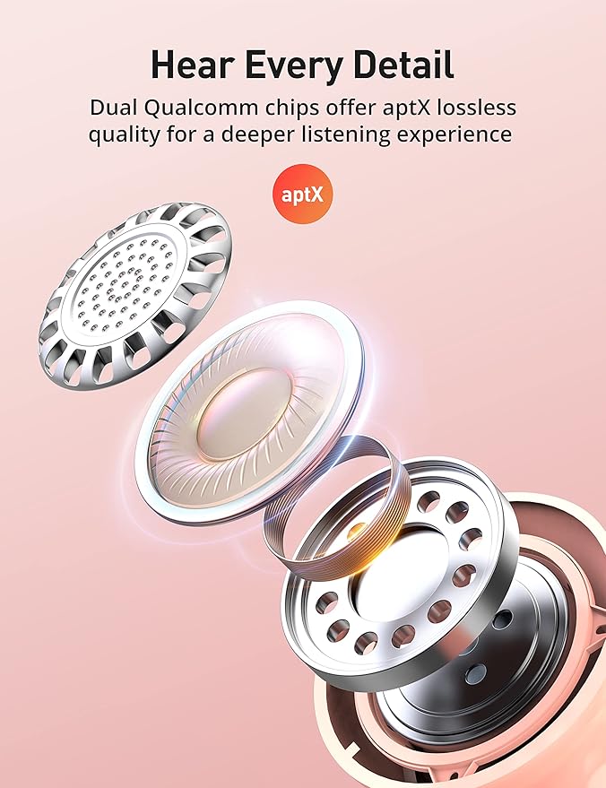 Bluetooth Headphones, Bluetooth 5.2 Stereo aptX Wireless Earbuds Bass Magnetic Neckband IPX7 Waterproof Earbuds Bulit-in Mic with 24H Playtime, Lightweight Earphones for Sport, Gym, Running