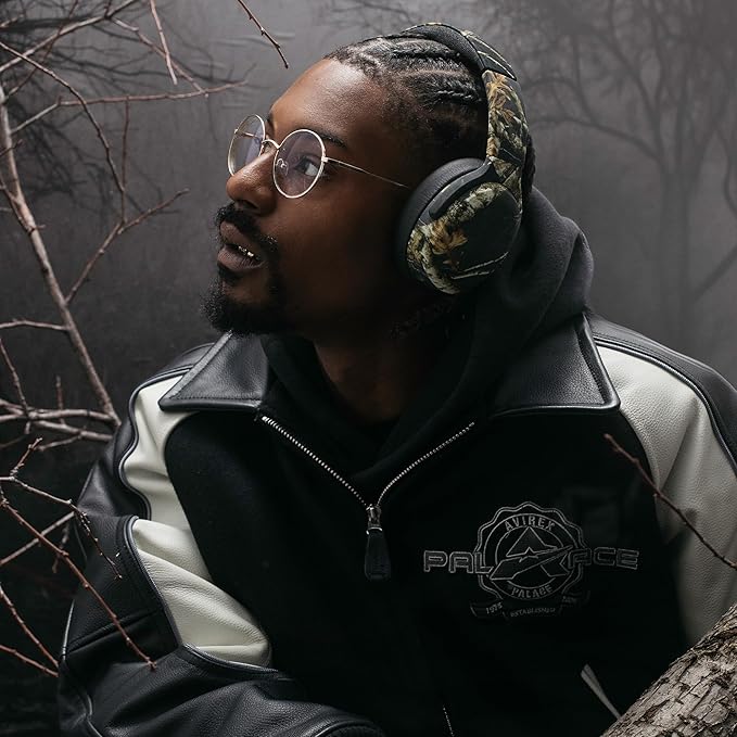 Skullcandy Crusher ANC 2 Wireless Over-Ear Bluetooth Headphones with Multi-Sensory Bass, Active Noise Cancelling, Up to 60 Hours Battery, Microphone for iPhone Android - Realtree Edge Colors Black