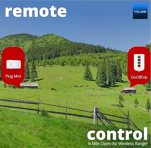 YoLink Smart Plug with Energy Monitoring, 1/4 Mile World's Longest Range Smart Home Mini Outlet Works with Alexa Google Assistant IFTTT Remote Control Home Appliances Anywhere, YoLink Hub Required