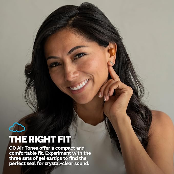 JLab Go Air Pop+ Tones True Wireless Earbuds, in Ear Headphones, Bluetooth Earphones, 35H Playtime Ear Buds, Bluetooth Earbuds with Microphone, USB-C Charging Case, Dual Connect, EQ3 Sound, (7572 W)