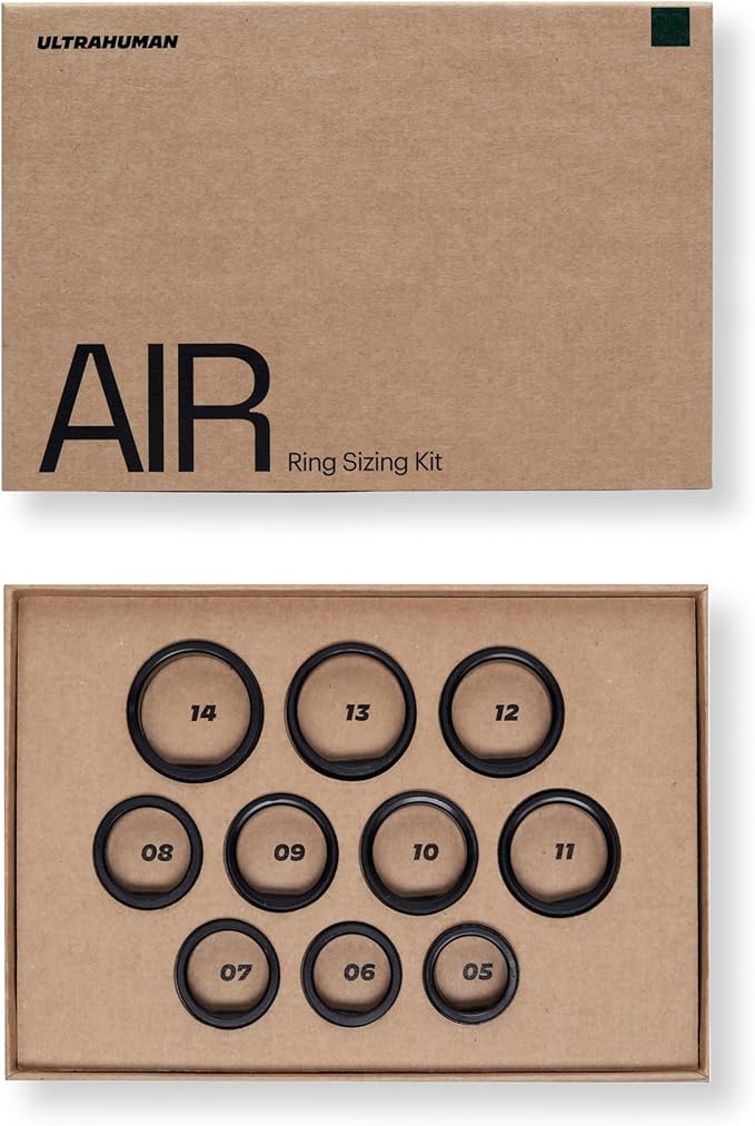 ULTRAHUMAN Ring AIR Sizing Kit | Choose from Sizes 5-14 | Sizing Guide for Your Smart Wearable Ring