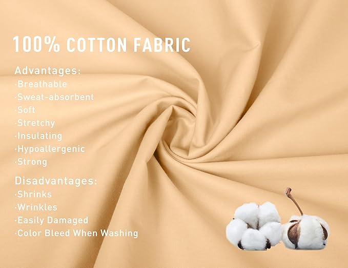 Sunflower Body Pillowcase 100% Cotton Long Pillow Cover/Case Envelope Closure 1 Pack, 21×54 inches Desert Mist, Soft and Breathable