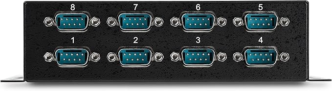 StarTech.com 8 Port USB to Serial RS232 Adapter - Wall Mount - Din Rail - COM Port Retention - FTDI USB to DB9 RS232 Hub, TAA (ICUSB2328I)