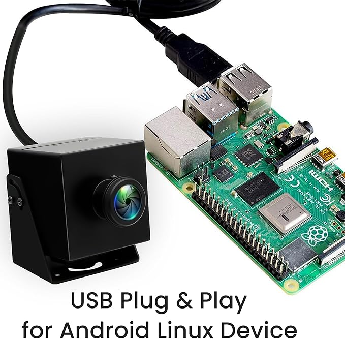 48MP USB Camera 8K Webcam 6000P Ultra HD Cam with 200Degree Wide Angle Fisheye Lens PC Computer Lightburn for Laser Engraver Plug and Play for Document Scanning Face Recognition