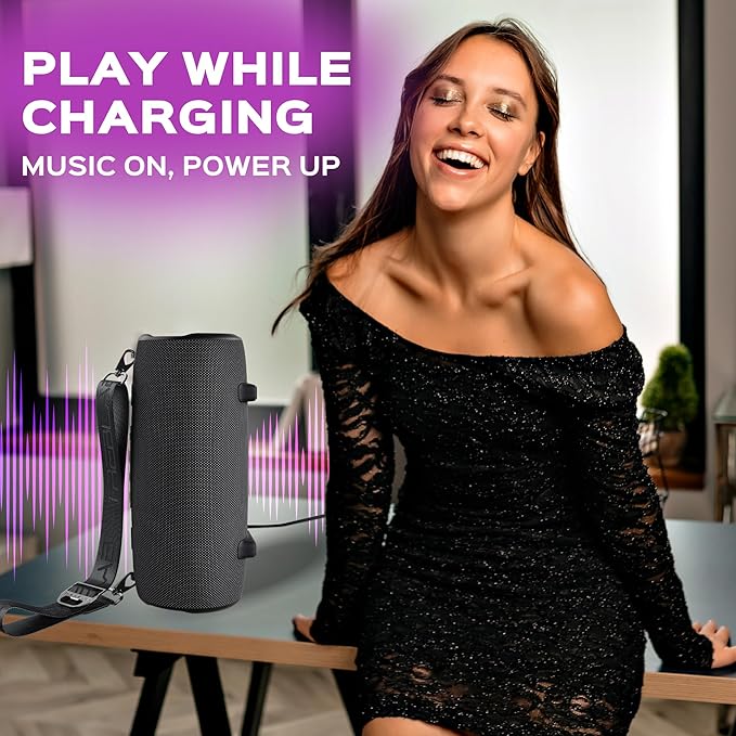 TREBLAB Ultra Loud Wireless Speaker - 60W Stereo Sound with Deep Bass, 20H Playtime, Powerbank, Waterproof, Loudest Portable Bluetooth Speaker for Home, Outdoor Party, Beach, Work, Travel, HD-Max