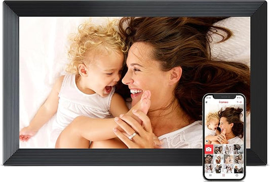 Digital Picture Frame, Frameo 15.6 inch Large Digital Photo Frame WiFi, 1920*1080 IPS FHD Touchscreen, 32GB Storage, Instant Share Pictures Video, Photo Frame Electronic, Gift for Mom, House Warming