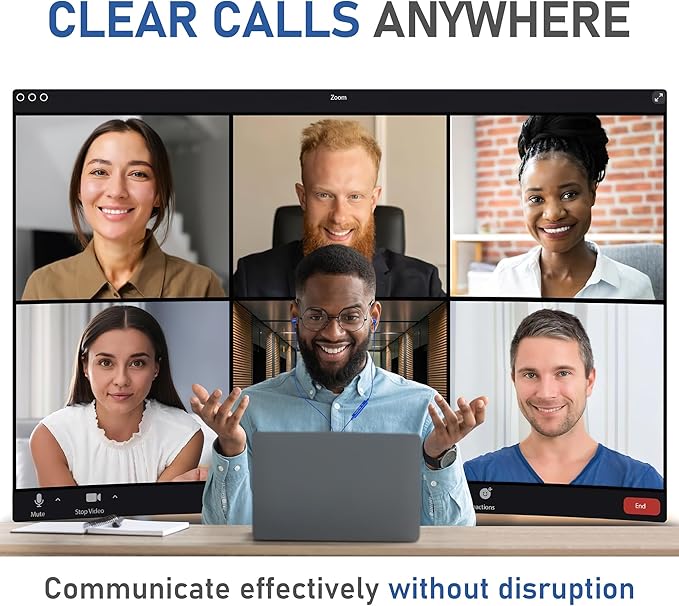 LUDOS OMNITONE Wired Earbuds in-Ear Headphones, 5 Years Warranty, Earphones with Microphone, 3.5 mm Jack Corded Ear Buds, Videoconference for iPhone, Samsung, Laptop, Kids, School Students - Blue