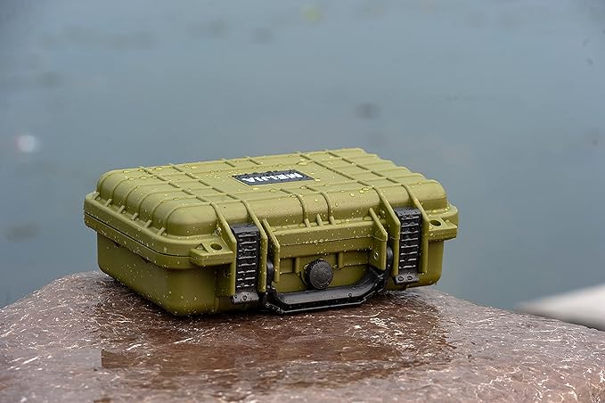 MEIJIA Portable All Weather Waterproof Protective Hard Case, Small Camera Case,Dry Case with Customizable Foam,Fit Use of Drones, Camera,Equipments, 11.65 ”x8.35”x3.78”