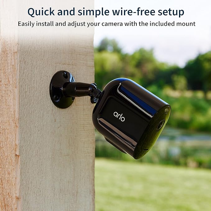 Arlo Pro 5S Spotlight Security Camera 2K HDR with Solar Panel Bundle | Outdoor | Wireless with Spotlight | Dual-Band Wi-Fi | 12X Zoom, Color Night Vision | Battery gets Charged with Solar Panel, Black