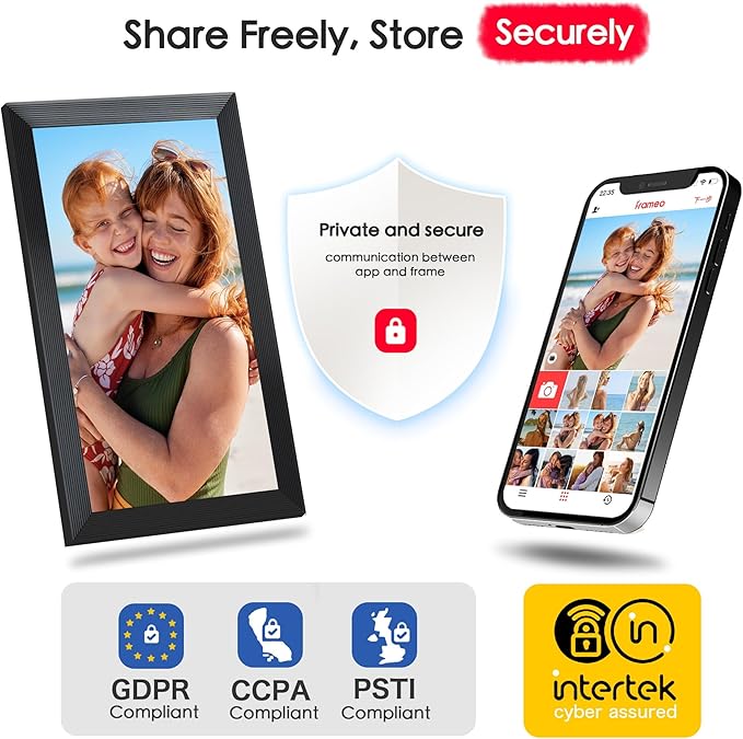 Digital Picture Frame, Frameo 15.6 inch Large Digital Photo Frame WiFi, 1920*1080 IPS FHD Touchscreen, 32GB Storage, Instant Share Pictures Video, Photo Frame Electronic, Gift for Mom, House Warming