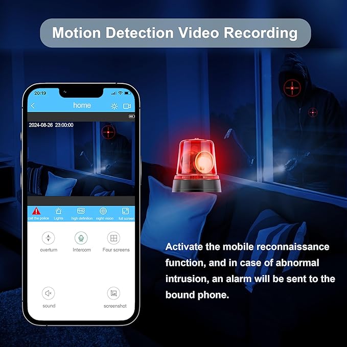 ZHENHAN Mini Camera Wireless Indoor Security Camera with Night Vision, Motion Detection, Dual Storage (Cloud/SD), App Control,Remote Viewing, Magnetic Mount for Home/Office 24/7 Monitoring