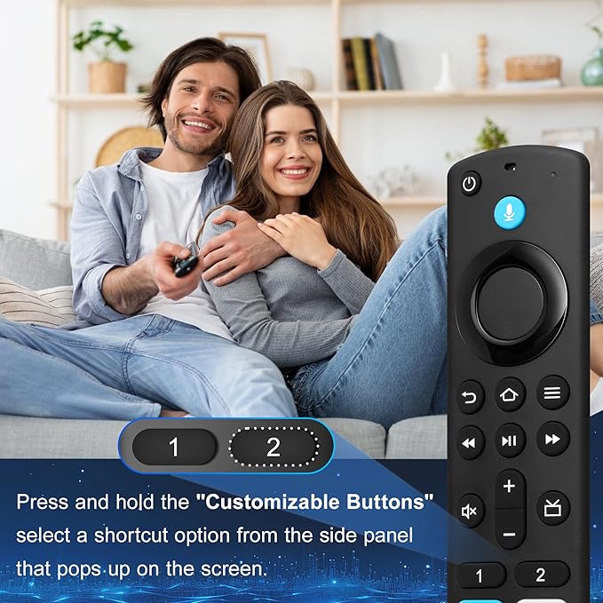 Stick Remote Replacement for AMZ Fire Smart TV Stick, TVs Stick 4K/4K Max(1st/2nd Gen)/Stick Lite & TV Cube, and for Insignia/Toshiba Smart TVs
