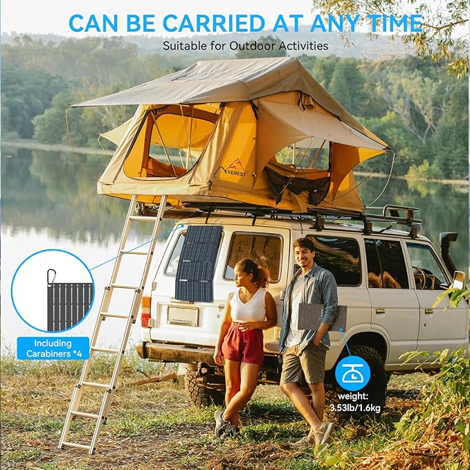 Ecosonique 60W Portable Foldable Solar Panels Charger Fast Charging with USB-C PD3.0 USB-A QC3.0 DC 18V Output ETFE Coating Waterproof for Camping Backpacking Power Station Cell Phones Power Banks