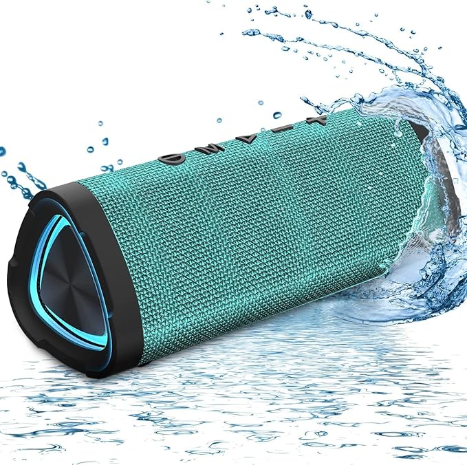 Vanzon V40 Bluetooth Speakers, Portable Wireless Speaker V5.0 with 24W Loud Stereo Sound, 24H Playtime, TWS & IPX7 Waterproof, Suitable for Travel, Home and Outdoors-Light Green (HIJ)