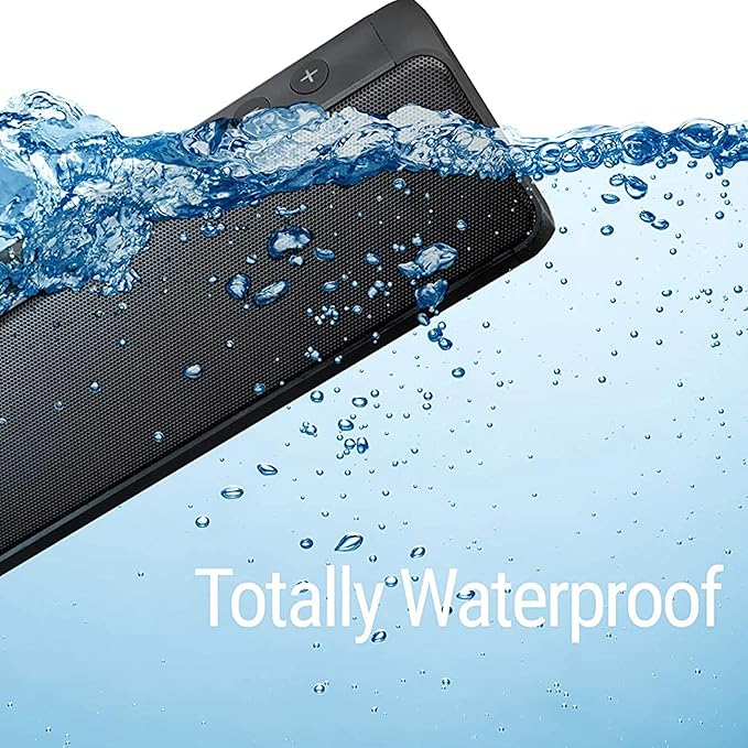 Angle 3 Pro Dual Waterproof Bluetooth Speaker 2-Pack - Powerful Party Speaker Set with 21W Output and 100Ft Range - Dual Stereo Sound by OontZ (Black)