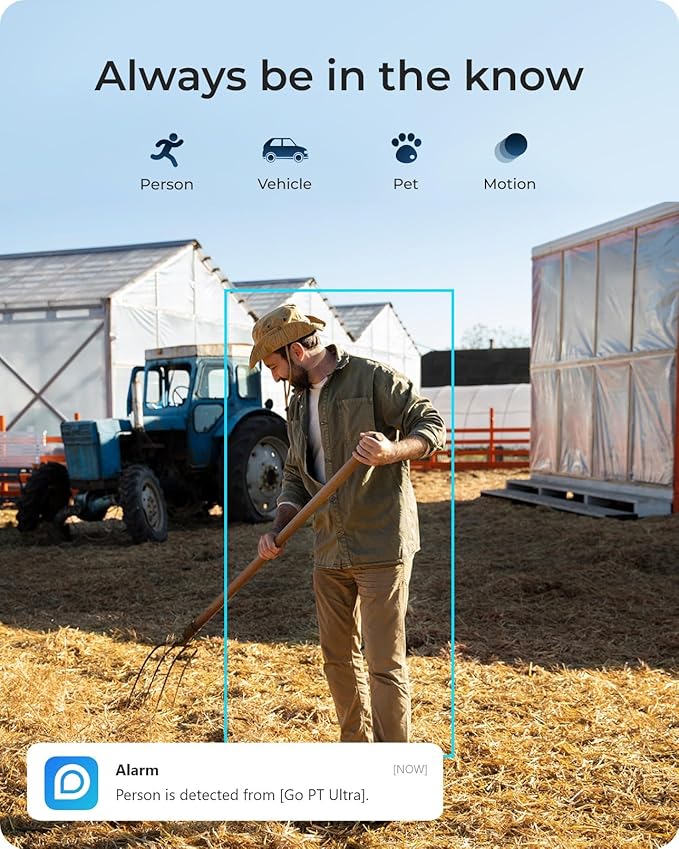 REOLINK 4K 4G LTE Cellular Security Camera, 8MP No WiFi Solar Powered, Pan Tilt 360° with Smart Detection, Color Night Vision, Local Storage, SIM+32GB SD Card Included, Go PT Ultra-Grey+Solar Panel 2