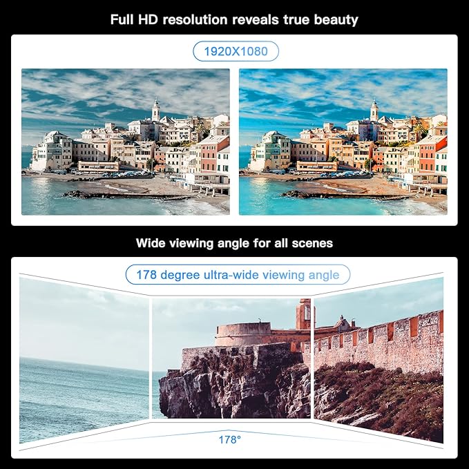 VILTROX DC 550 5.5" Camera Field Monitor for DSLR Touchscreen Camera Monitor 4K with Sunshade Hood Video Monitors for Sony Canon Nikon 3D LUT HDR 4K HDMI in and Out Exposure Focus Assist Waveform