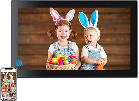 Frameo Digital Picture Frame with 1080P IPS Touch Screen HD Disply,21.5 Inch Large Digital Photo Frame, 32GB WiFi Frame with Swivel Mount,Send Photos Instantly from Anywhere with via App