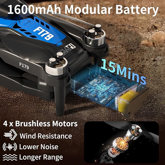 Drone with 1080P Camera Adults Beginners,2.8" LCD Screen Remote Control,Obstacle Avoidance Brushless Drone Optical flow positioning,Tap Fly Gravity Control One Key Start/Landing,3D Flip