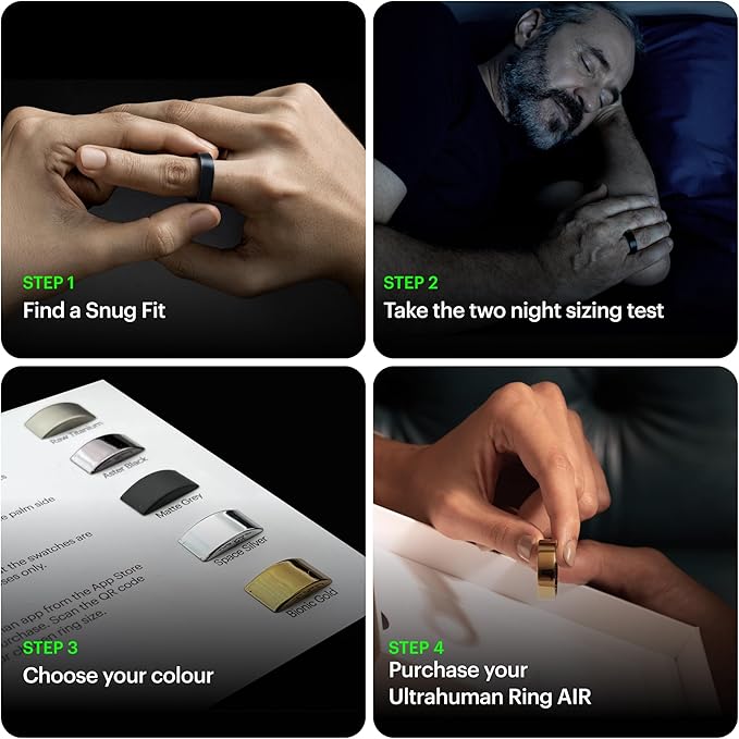 ULTRAHUMAN Ring AIR Sizing Kit | Choose from Sizes 5-14 | Sizing Guide for Your Smart Wearable Ring