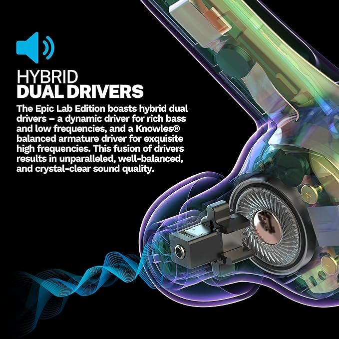 JLab Epic Air Sport ANC 3 True Wireless Bluetooth Earbuds for Active Workout, Hybrid Dual Drivers for Premium Sound, Hi-Res Audio, Spatial Audio, AAC, Sweatproof, 12+ Hours Playtime, Google Fast Pair