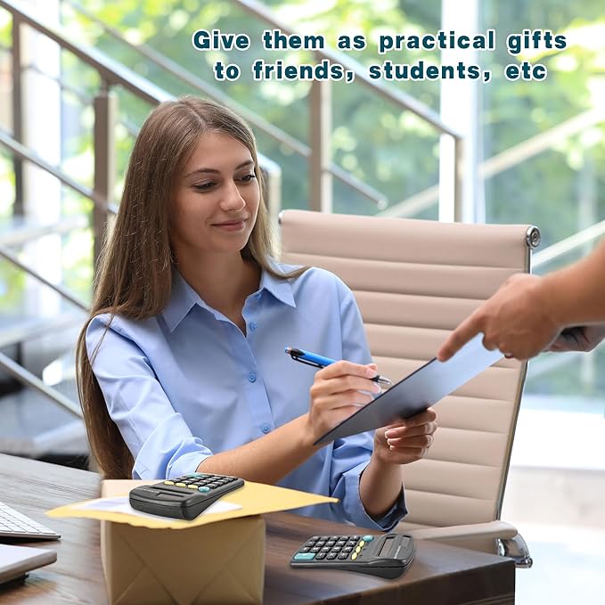 30 Pcs Basic Calculators Bulk Small Pocket Size Calculators Mini 8 Digit Display Calculator for Kids Students School Home Supplies Office Accounting Tool