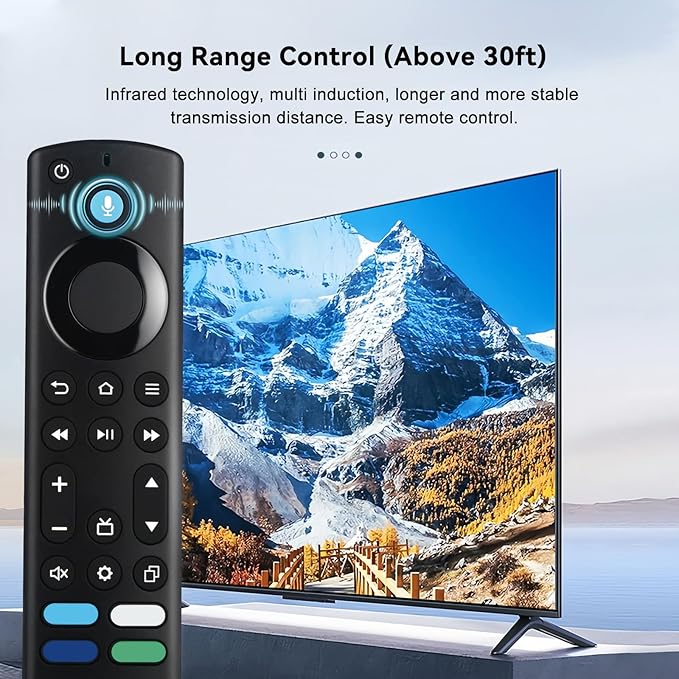 Voice Remote Control Replacement for Fire Smart Tv(Toshiba, Insignia, AMZ Onmi, Pioneer), Compatible for Tv Stick(4K, 2nd Gen, 3rd Gen, Life), for AMZ Smart Tv Cube