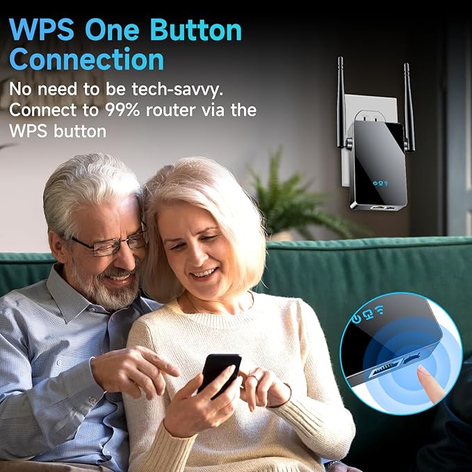 2025 WiFi Extender Signal Booster, New Gen Internet Booster for Home, 4X Faster, Covers up to 10,000 sq.ft, Wi-Fi Repeater with Ethernet Port, Wireless Long Range Amplifier, Easy Setup (White)