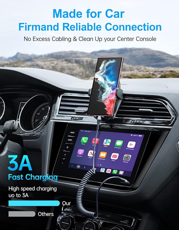 USB C Cable Fast Charging, 2Pack 3ft Coiled USB A to Type C Charge Cord for Car, USB-C Charging Cable Compatible with iPhone 17/16/15/Samsung Galaxy S20 S10 S9 S8 Plus Note 10 and More USB C Devices