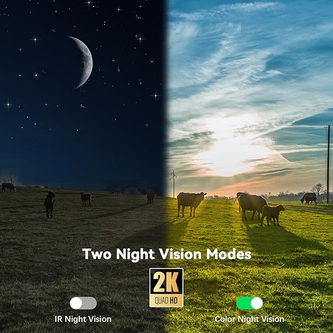 Xega 4G LTE Security Camera No WiFi with SIM Card 2K Super HD Solar Powered Wireless Outdoor 4G Security Camera PIR Motion Sensor Night Vision 2 Way Talk 【Built in SIM Card】