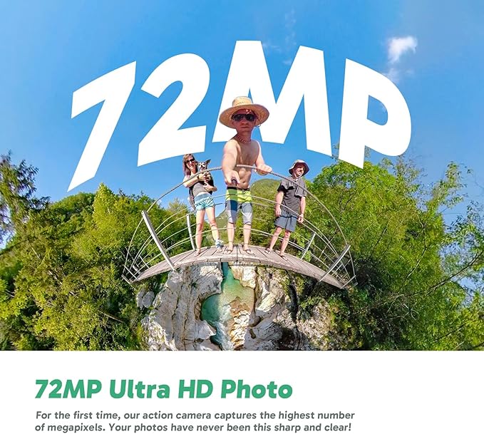 AKASO 360 Weatherproof 360° Action Camera - 5.7K 360 Video with 1/2" 48MP Sensors, 72MP 360 Photo, 360-SuperSmooth, Invisible Selfie Stick Effect, 360° Horizon Lock, AI Tracking with 64GB MicroSD Card