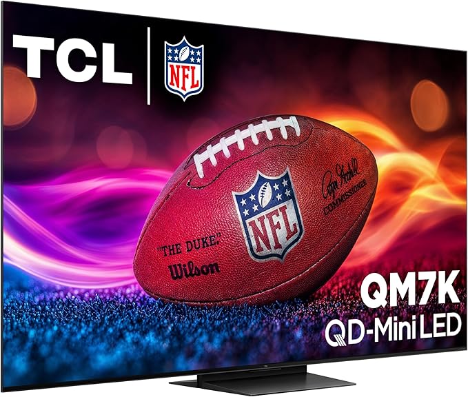 TCL 65-Inch Class QM7K Series QD-Mini LED 4K UHD Google Smart TV Best Premium Mini-LED TV - QLED, 144hz, 288hz Gaming Rate, Anti-Reflective Screen, Bang & Olufsen Audio, Atmos (65QM7K, 2025 Model)