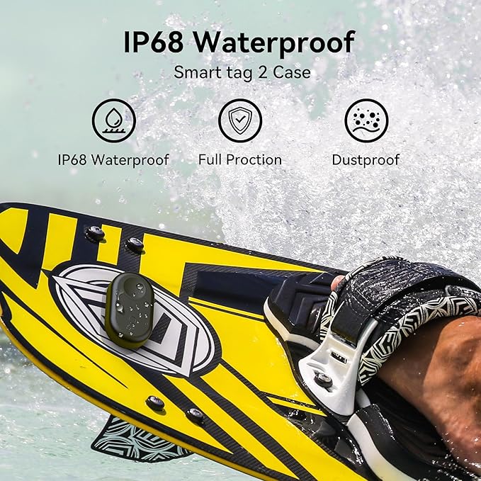 Waterproof Silicone Case Holder with Adhesive Sticker for Galaxy SmartTag2, 4 Pack Hidden GPS Tracker Stick on Mount Protection Cover for Wallet, Luggage, Car, Bike, Remote Control Drone