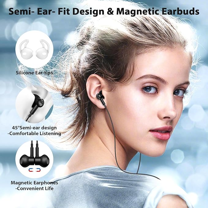 USB C Headphones for iPhone 17 Air 16e 16 Pro Max 15 Plus, Type C Headphone Wired Earbuds with Mic HiFi Magnetic Sport Earphone for iPad Pro Air Samsung Flip Fold 6 Galaxy S25 S24 S23 OnePlus 13 12 9