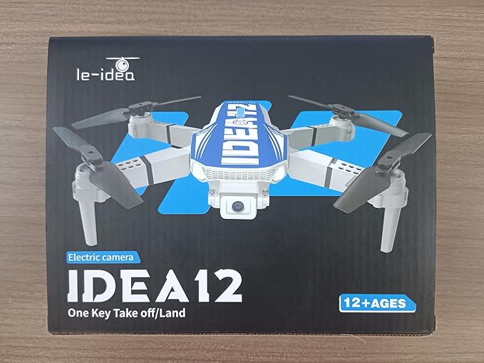 LE-IDEA Foldable Drone with Camera 1080P for Adults, IDEA12 Drones with Altitude Hold, Headless Mode, Optical Flow Positioning, Trajectory Flight, 3 Speed Modes, RC Quadcopter for Beginners (Blue)