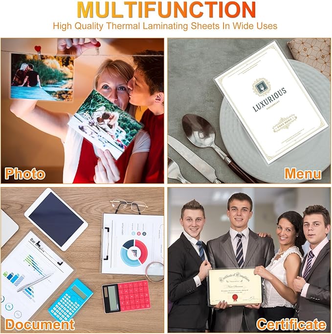 CAREGY Thermal Laminating Pouches, Holds 8.5 x 11 Inch Sheets,1200 Pack Laminating Sheets, 3 Mil, 9 x 11.5 Inches Lamination Sheet Paper for Laminator, Clear, Letter Size, Office and School Supplies