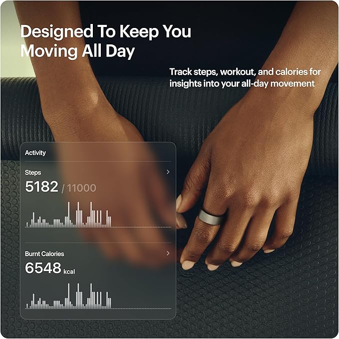 ULTRAHUMAN Ring AIR - Sleep & Fitness Tracker, FSA-Approved Wearable, Smart Ring for Women & Men, No App Fee for Standard Features (Size 14)