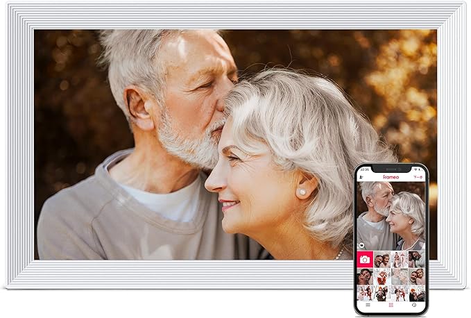 Digital Picture Frame, Frameo 15.6 inch Large Digital Photo Frame WiFi, 1920*1080 IPS FHD Touchscreen, 32GB Storage, Instant Share Pictures Video, Photo Frame Electronic, House Warming, Gift for Mom