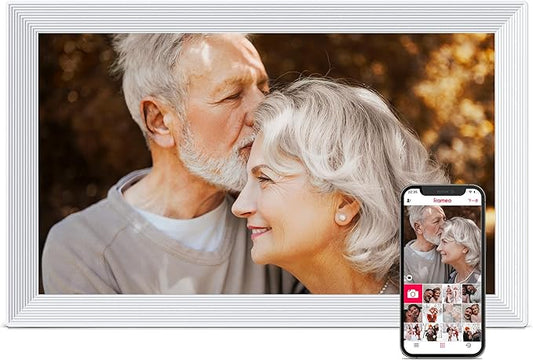 Digital Picture Frame, Frameo 15.6 inch Large Digital Photo Frame WiFi, 1920*1080 IPS FHD Touchscreen, 32GB Storage, Instant Share Pictures Video, Photo Frame Electronic, House Warming, Gift for Mom