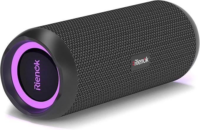 RIENOK Portable Bluetooth Speaker 30W Dual Pairing True Wireless Stereo HD Sound IPX7 Waterproof Outdoor Sport Shower Wireless Speaker Bluetooth 5.3 for Home Party